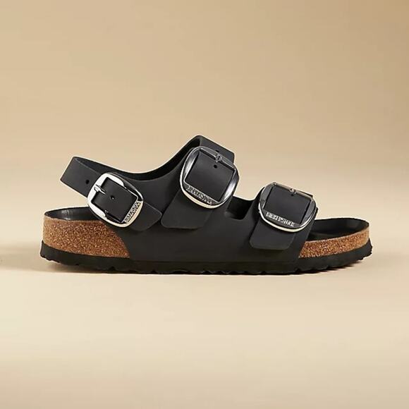 NEW Birkenstock Milano Big Buckle Oiled Leather Sandals - Picture 2 of 9